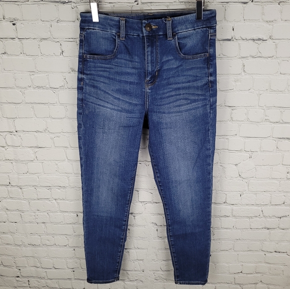 AMERICAN EAGLE | curvy hi-rise jegging skinny stretch short/cropped jeans - Picture 4 of 10